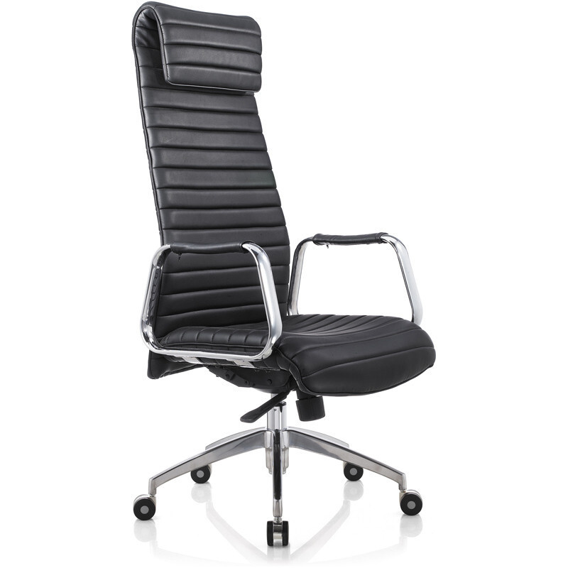 Кресло для руководителя Easy Chair 528 ML, черное, натуральная кожа с компаньоном, алюминий  #1