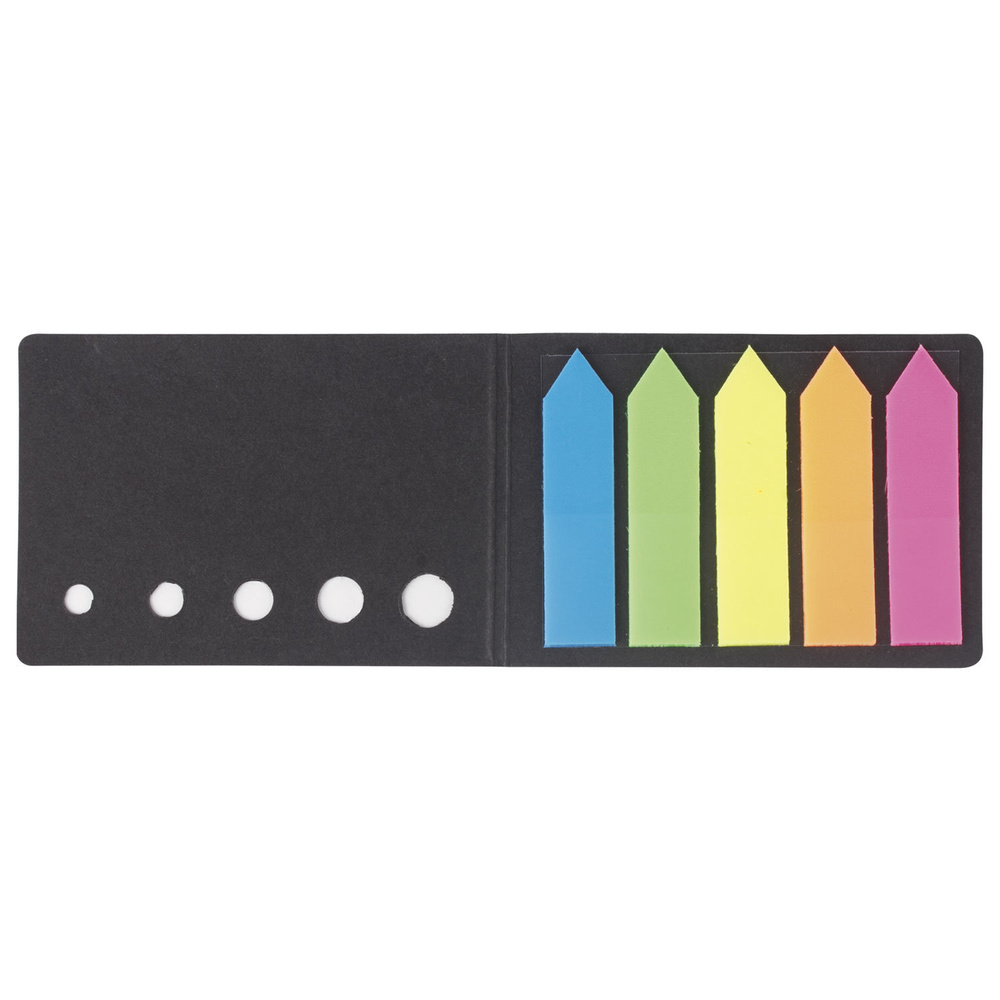 Закладки клейкие неоновые STAFF "СТРЕЛКИ", 50х12 мм, 100 штук (5 цветов х 20 листов), в картонной книжке, #1