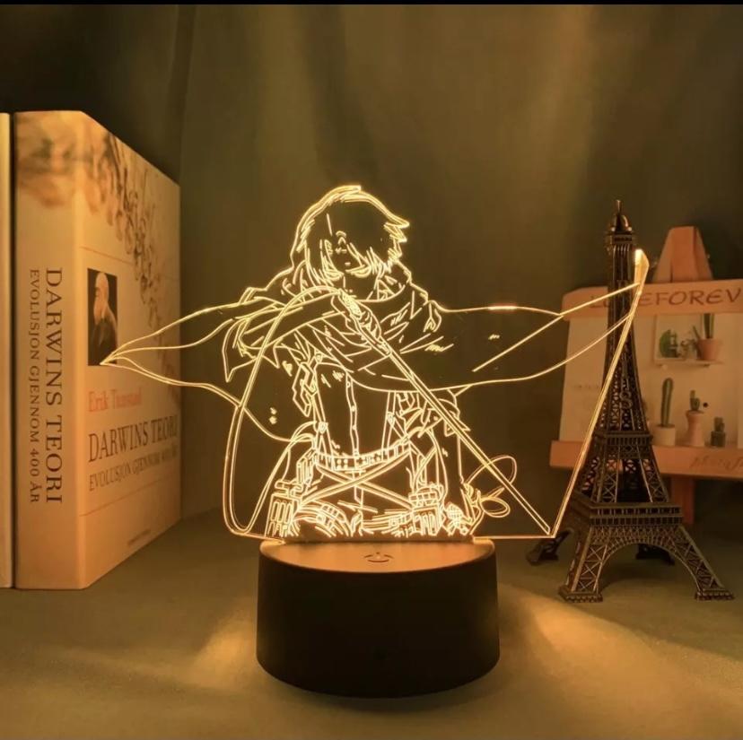 3D светодиодный ночсветильник по аниме "Атака на Титанов" - Леви Аккерман (3)  #1