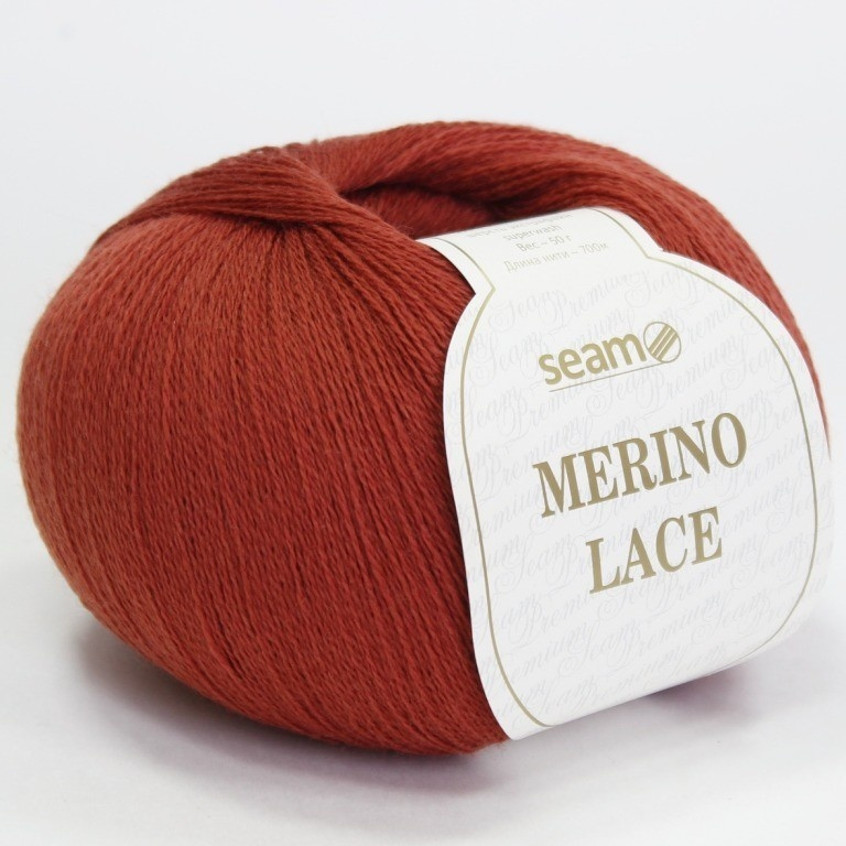 Пряжа Merino LACE цвет 10, 2шт*(700м/50г), 100% мериносовая шерсть #1