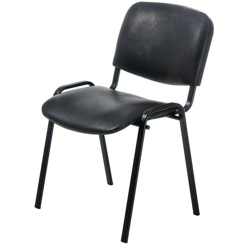 Офисный стул BRABIX ISO, черный каркас, черная экокожа, 1 шт #1
