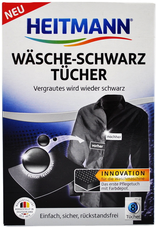 Heitmann, Салфетки для обновления цвета черной одежды при стирке в стиральной машине, 10 шт  #1