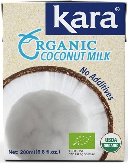 Кara Organic coconut milk, жирность 17%, 200 мл. растительный напиток на основе мякоти кокоса  #1