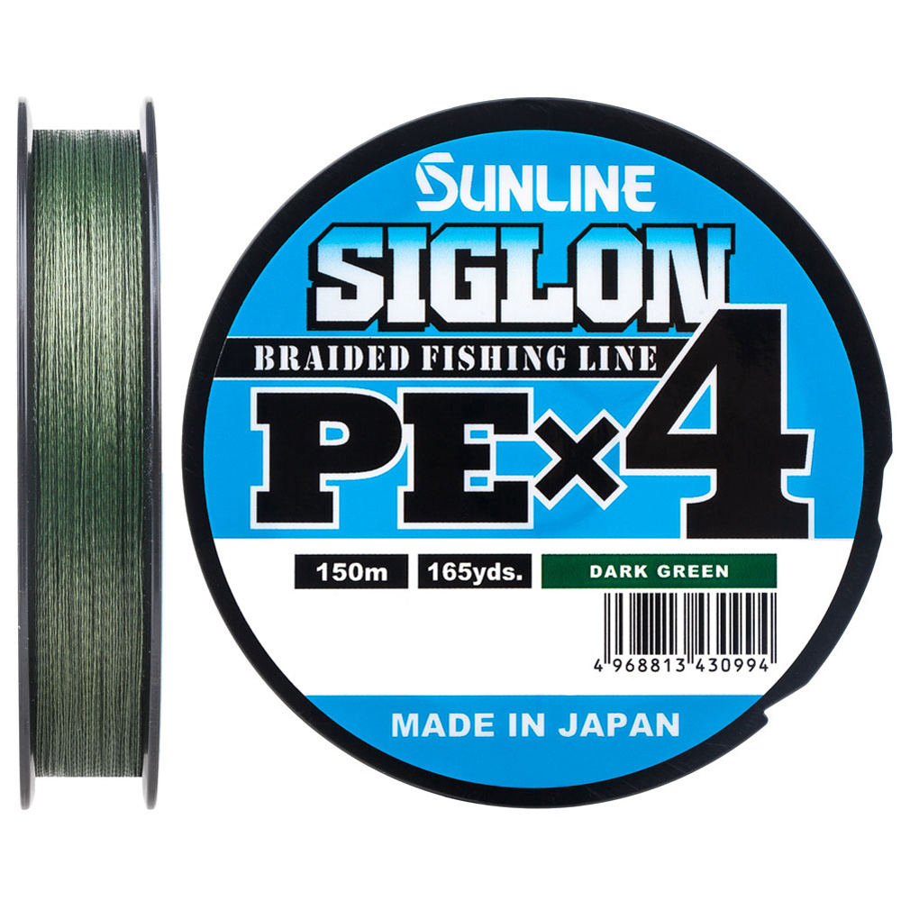 Шнур Sunline SIGLON PE4 150M (Dark Green) #0.2/3LB #1