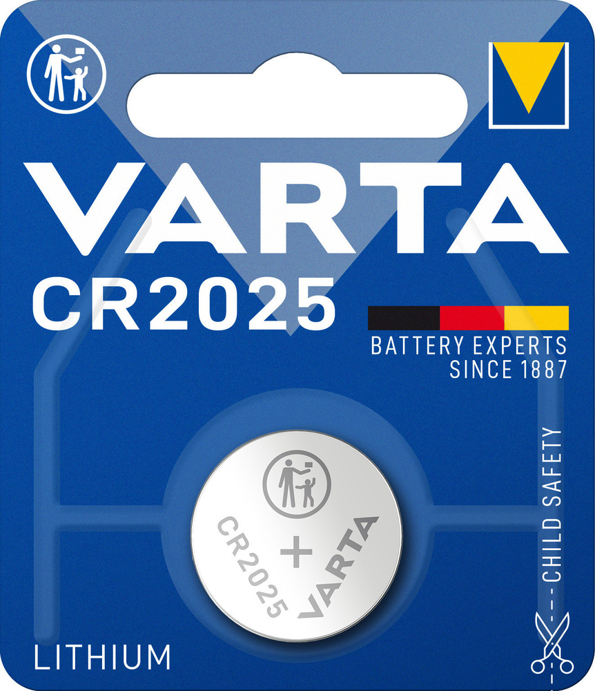 Литиевая батарейка Varta ELECTRONICS CR2025 BL1 Lithium 3V (6025) #1