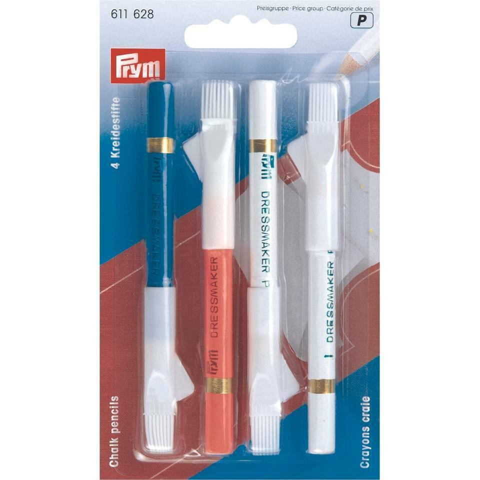 Меловые карандаши со стирающей кисточкой, разноцв. набор, PRYM, арт.611628  #1
