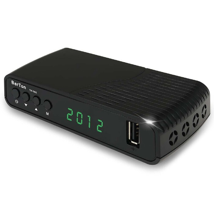 Приставка для цифрового ТВ BarTon TH-562, FullHD, DVB-T2, HDMI, USB, чёрная  #1