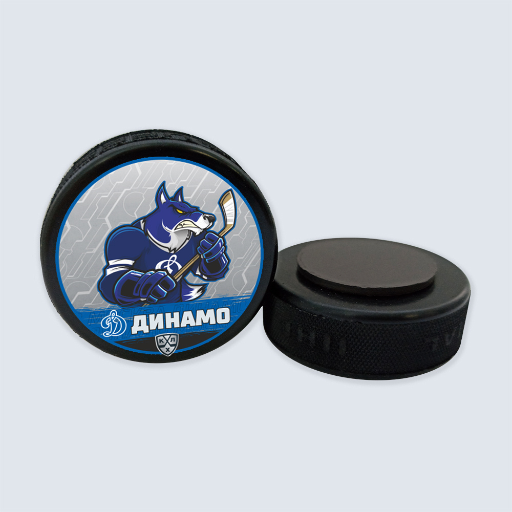 Магнит мини шайба "KHL OFFICIAL" (Запад - ХК Динамо Москва ТАЛИСМАН цветная)  #1