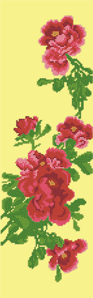 Набор для вышивания бисером Тайвань, Светлица картина Цветок, 15*48см, рукоделие, подарок для творчества, #1