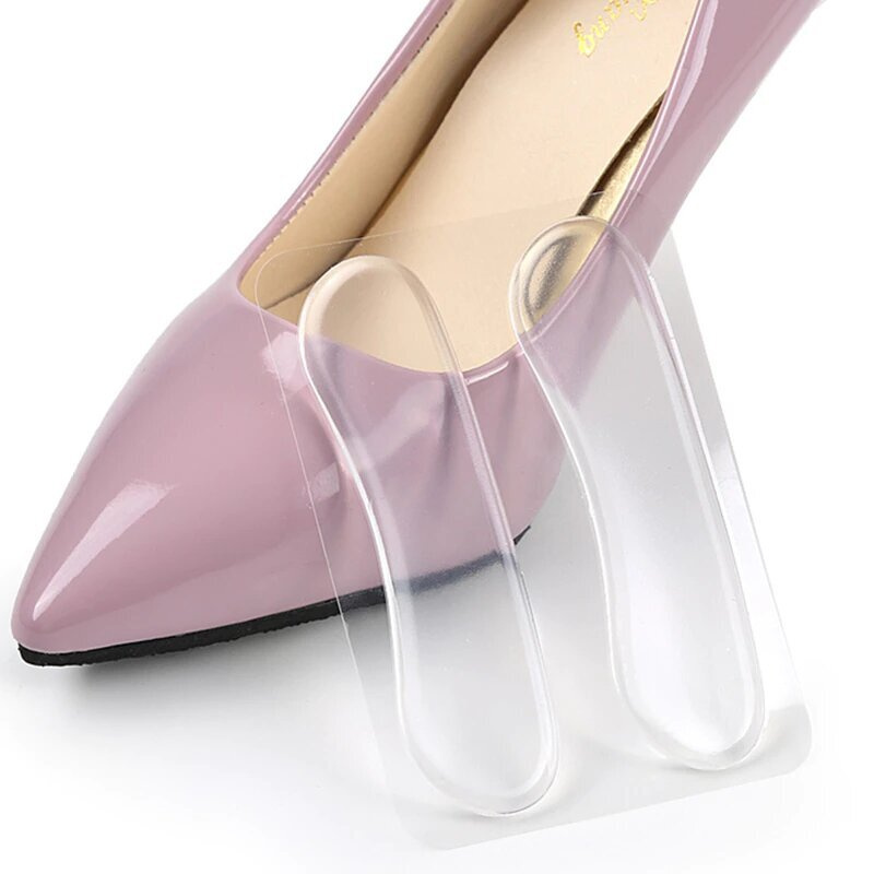 Пяткоудерживатели для обуви, клеевая основа, силиконовые, полустельки, 9.5х2.5 см, пара, цвет прозрачный #1