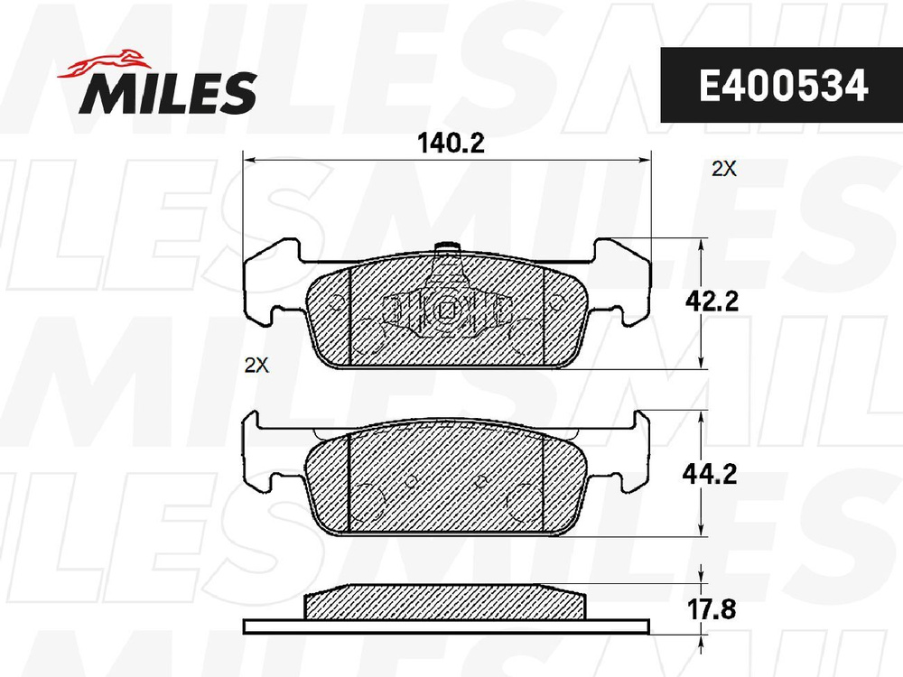MILES Колодки тормозные дисковые Передние, арт. E400534 #1