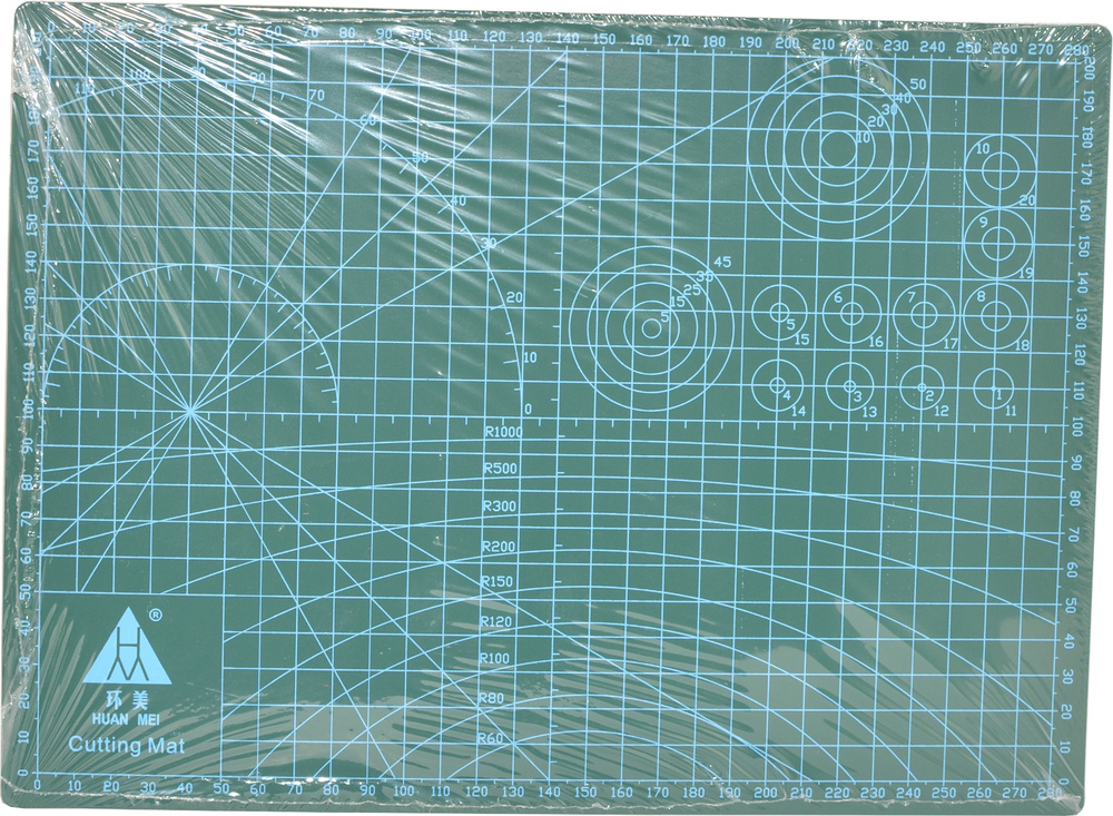 Коврик А4 22х30 см Huan Mei мат для резки макетный непрорезаемый двусторонний трёхслойный защитный для #1