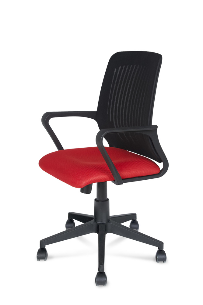 ТМ ДЭФО Офисное кресло, Черный; красный #1