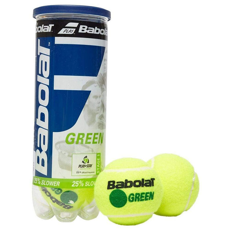 Мяч для большого тенниса детский Babolat Green 501066, 3шт, желто-зеленый  #1