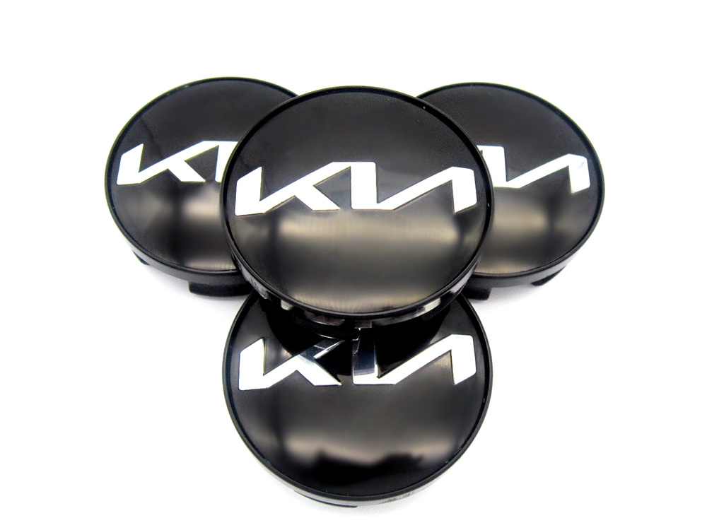 Колпачки, заглушки на литые диски СКАД Киа новый лого, 56/51/12 мм, комплект 4 шт.  #1