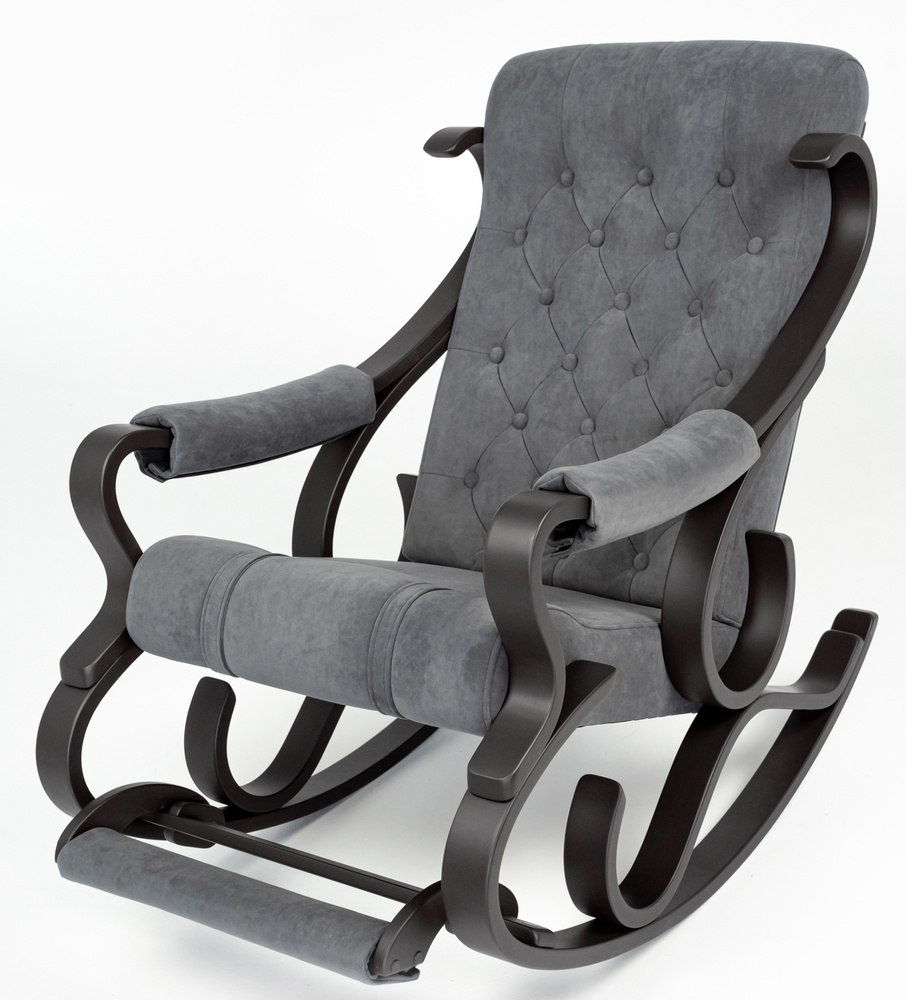 kresla-luxe Кресло-качалка Luxe с подножкой номер 3, ткань-велюр, 66х116х97 см  #1