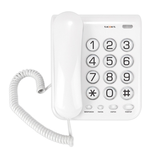 Телефон проводной Texet TX-262 серый #1