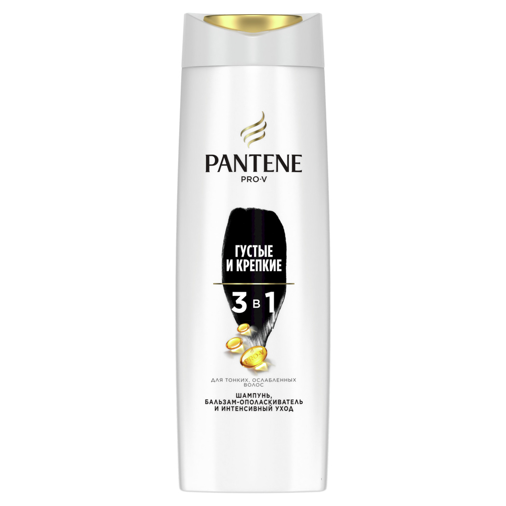 PANTENE Шампунь 3 в 1 Густые и крепкие, для тонких и ослабленных волос 360 мл  #1