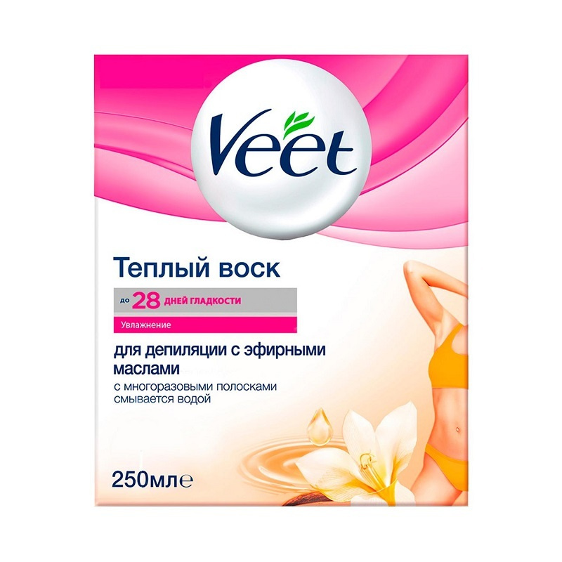 Тёплый воск для депиляции Veet с эфирными маслами, 250 мл #1