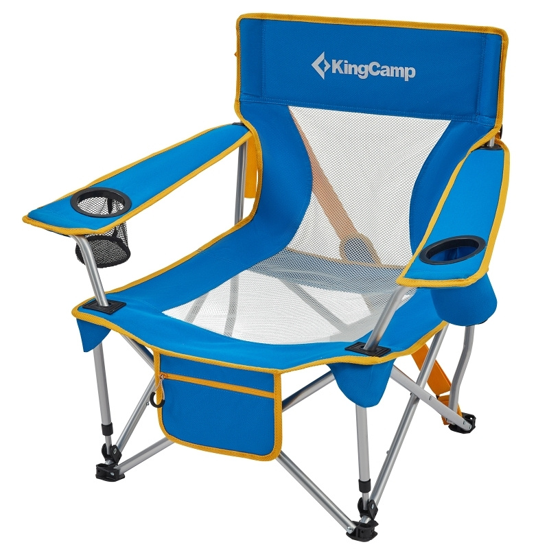 Кресло туристическое раскладное со спинкой KingCamp KC2135 Larch Beech, 77/59х59х68/27 синий  #1