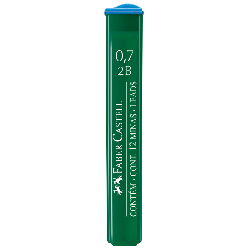 Грифели для механических карандашей Faber-Castell "Polymer", 12шт., 0,7мм, 2B  #1