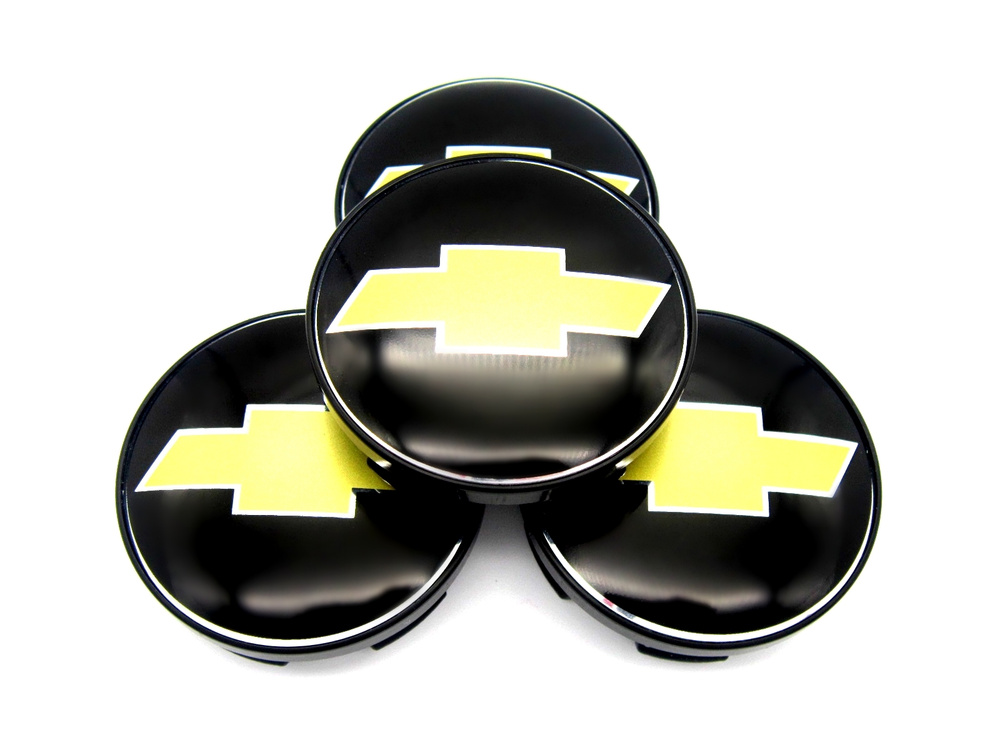 Колпачки, заглушки на литые диски СКАД Шевроле черный, 56/51/12 мм, комплект 4 шт.  #1