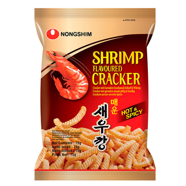 Nongshim Чипсы креветочные запеченые острые, 75 г #1