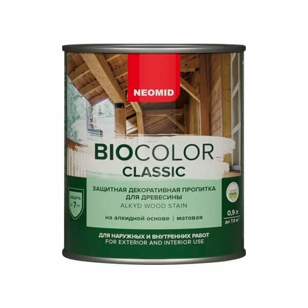 Пропитка для дерева защитная NEOMID BIO COLOR CLASSIC NEW матовая Орех, 0.9 л  #1