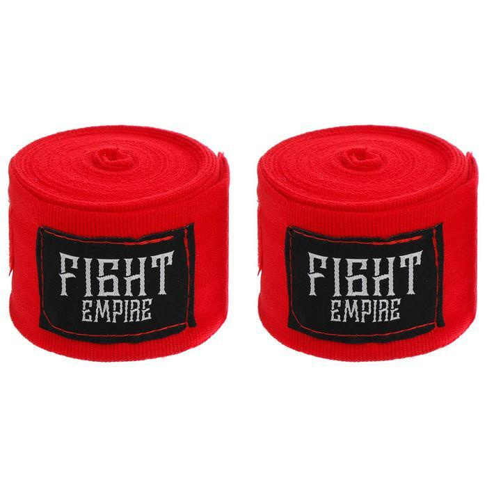 Бинты боксёрские эластичные FIGHT EMPIRE 5 метров, цвет красный  #1