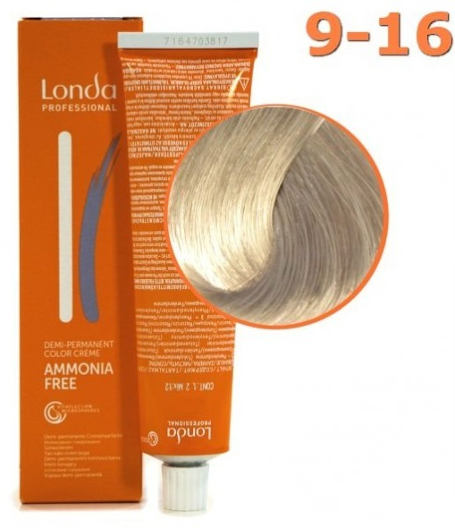 Londa Professional Крем краска интенсивное тонирование Ammonia Free для окрашивания волос 9.16 Очень #1