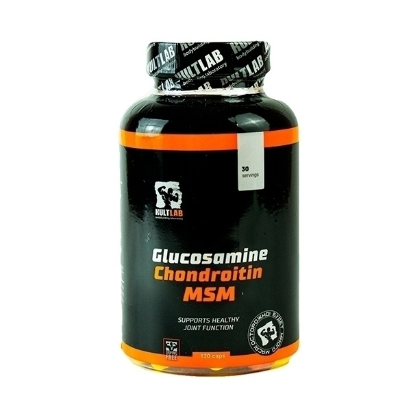 Комплекс для суставов и связок Glucosamine Chondroitin MSM (Глюкозамин Хондроитин) KultLab, 120 капс, #1