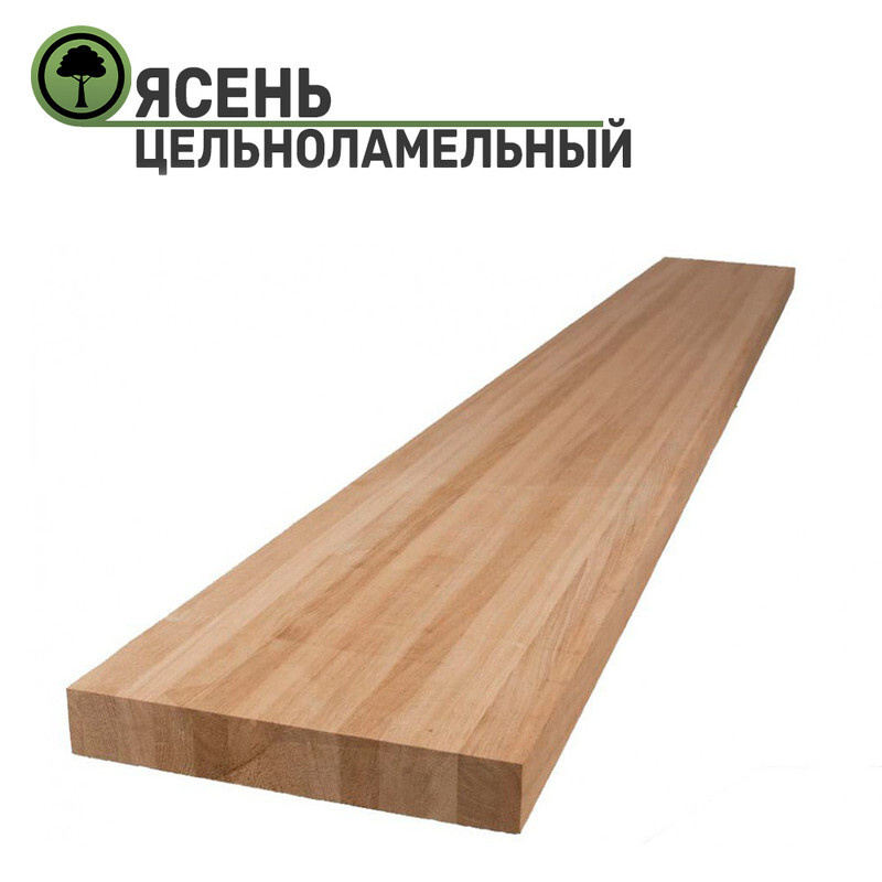 Столешница для кухни / для стола, клееввая из массива дерева Ясень 500х600x20мм цельноламельный  #1