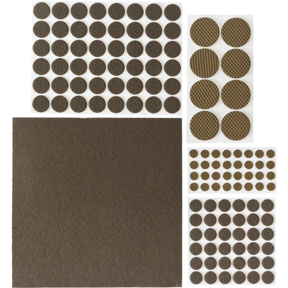 STAYER 125 шт., коричневый, набор: накладки самоклеящиеся на мебельные ножки 40916-H125  #1