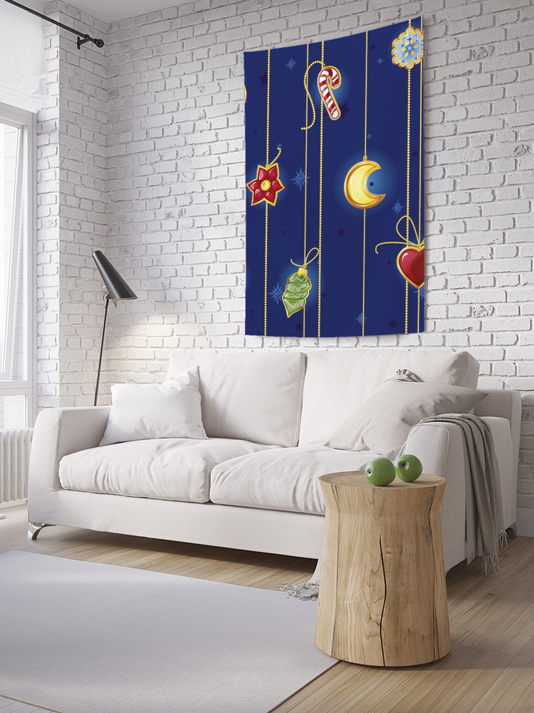 Вертикальное фотопанно на стену JoyArty "Елочные игрушки", из ткани, 100х150 см  #1