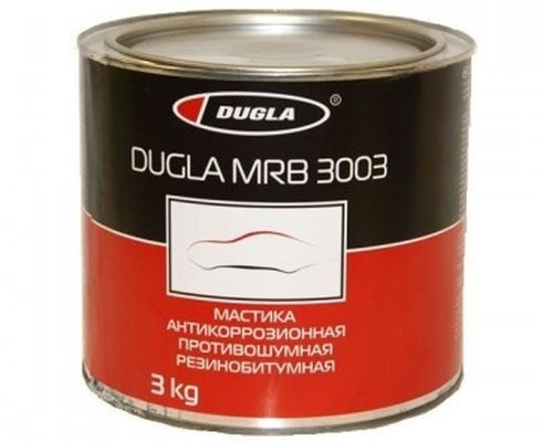 Мастика резинобитумная антикоррозийная для авто 3 кг DUGLA MRB 3003 / Противошумное покрытие для машины #1