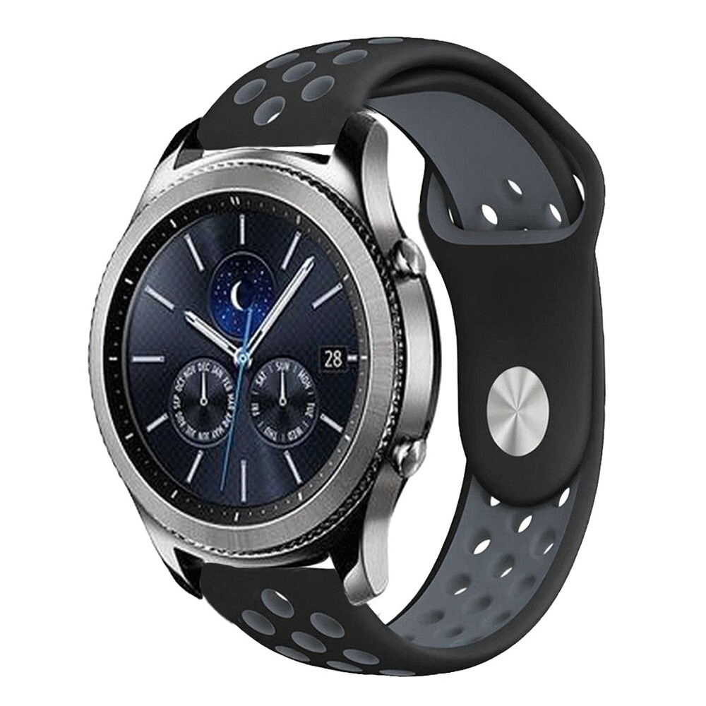 Двухцветный перфорированный ремешок для Samsung Gear S3/Galaxy Watch 46мм/Galaxy Watch 3 45мм (22мм) #1