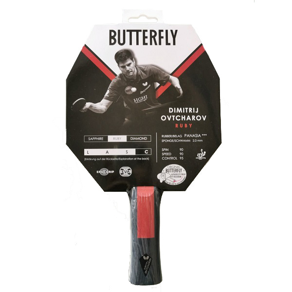 Ракетка для настольного тенниса Butterfly Dmitrij Ovtcharov Ruby, FL #1