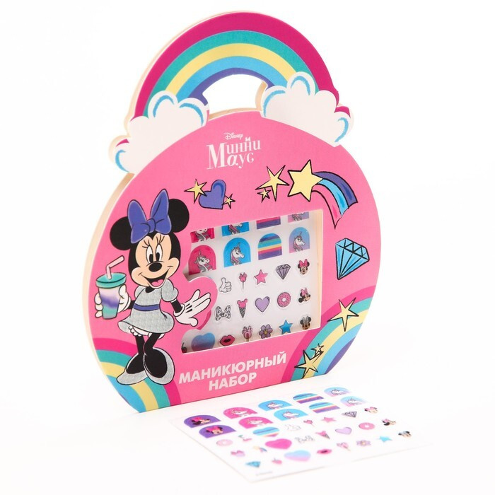 Маникюрный набор Disney,, Наклейки для ногтей, Минни маус, 4 штуки, разноцветный  #1