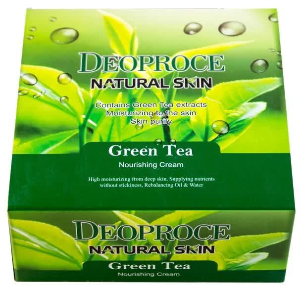 Deoproce Крем для лица "Зеленый чай" 100 гр Natural Skin Green Tea Nourishing cream  #1