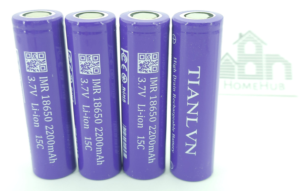 Аккумулятор TIANLVN INR 18650, Li-ion, 3.7V, 2200mAh, 4шт #1