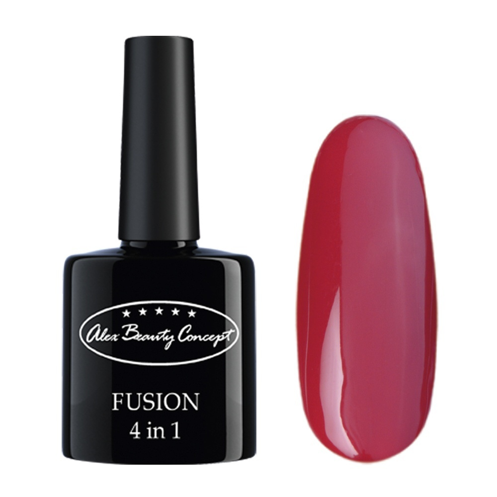 Alex Beauty Concept гель лак для ногтей FUSION 4 IN 1 GEL, 7.5 мл., цвет красный/ темно-розовый  #1