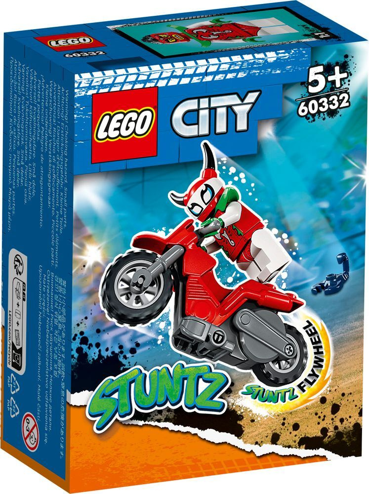 Конструктор LEGO City Stuntz 60332 Безрассудный трюковой мотоцикл со скорпионом  #1