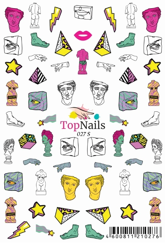 Top Nails / Наклейки для ногтей / Слайдеры для маникюра / На любой фон / Скульптуры  #1