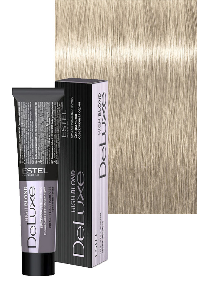 Estel De Luxe High Blond Краска-уход 101 Пепельный блондин ультра, 60 мл.  #1