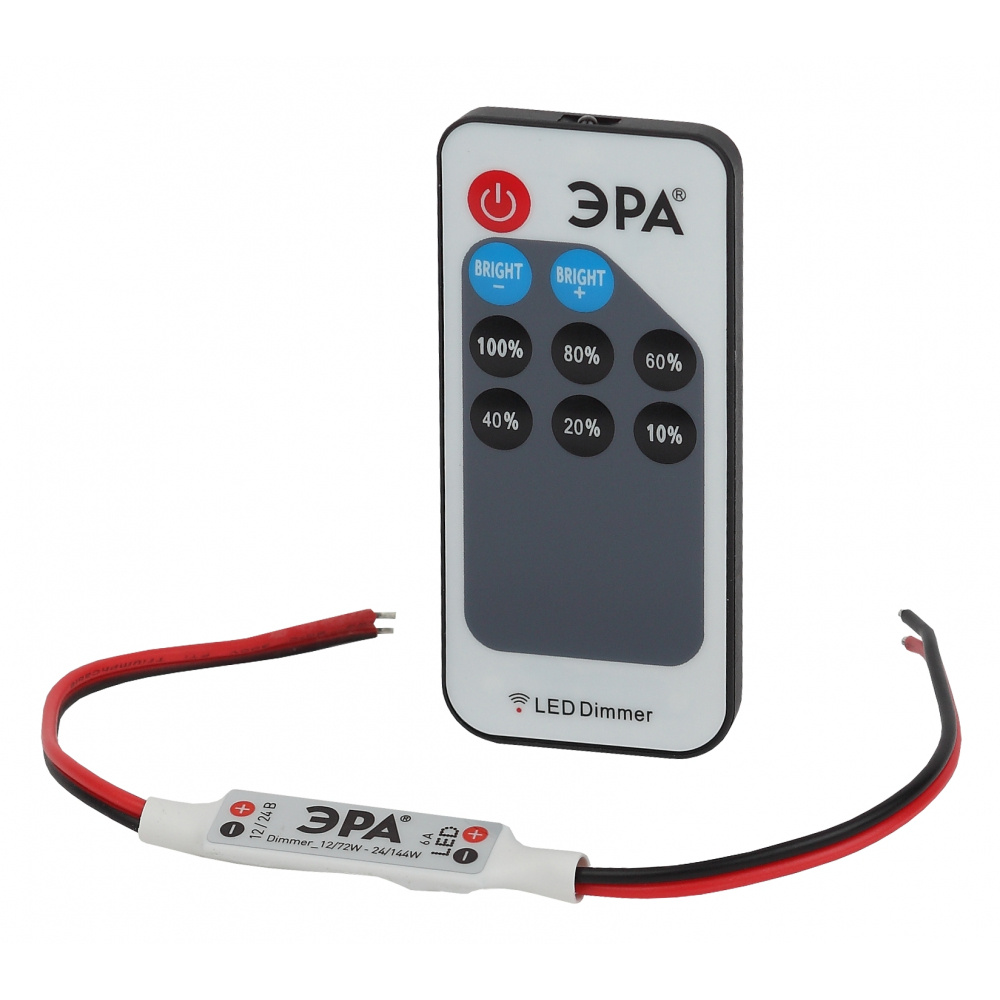 Диммер контроллер светорегулятор ЭРА Dimmer_12/72W - 24/144W для одноцветной светодиодной ленты с кнопочным #1