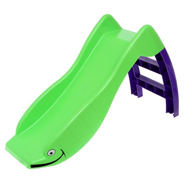 Горка "Дельфин", цвет зелёно-фиолетовый #1