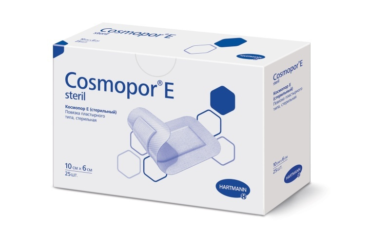 COSMOPOR E steril (9010290) Самоклеящиеся послеоперационные повязки: 10 х 6 см; 25 шт  #1