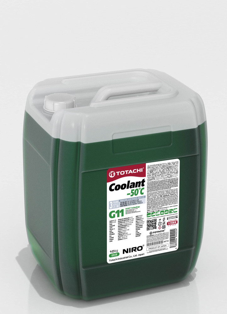 Антифриз зеленый TOTACHI NIRO COOLANT GREEN G11, -50C, 10 литров #1