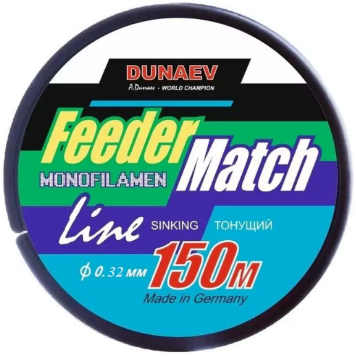 Леска Dunaev FEEDER-MATCH Sinking Black 150м 0.32мм #1