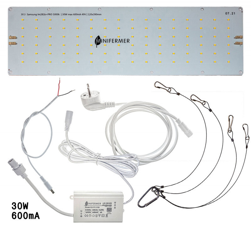 Квантум борд 30.2 Quantum board диоды Samsung lm281b+pro 3500K, 30 Вт 12х39см / фито светильник / фитолампа #1